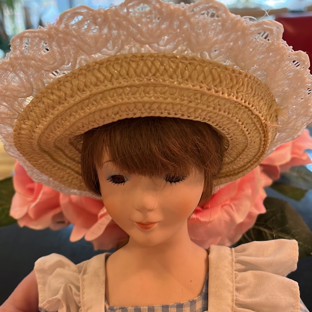 Porcelain Vintage Doll 18" - Beautiful